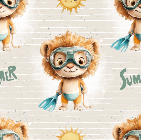 3915 TaucherLöwe Lino ALLOVERPRINT