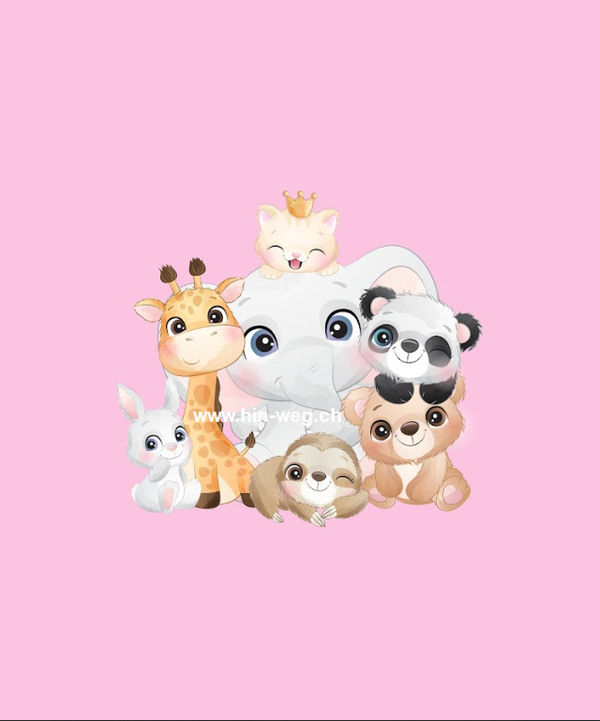 444 Safari Tierli Rosa EINZELPANEL
