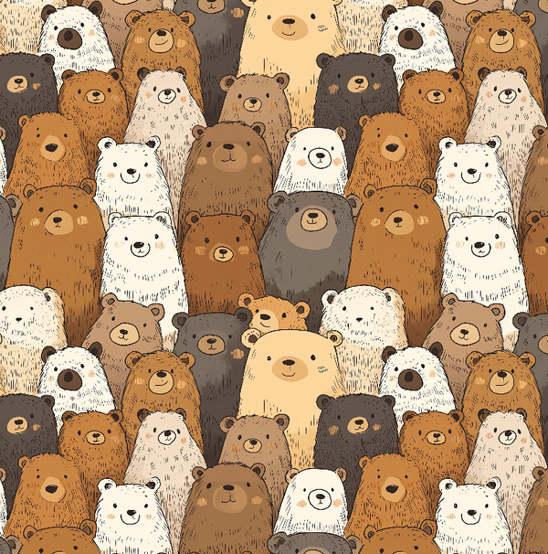 4454 Bären Crazy ALLOVERPRINT