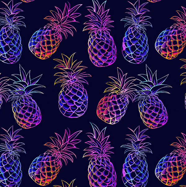 4469 Neon Ananas Crazy ALLOVERPRINT