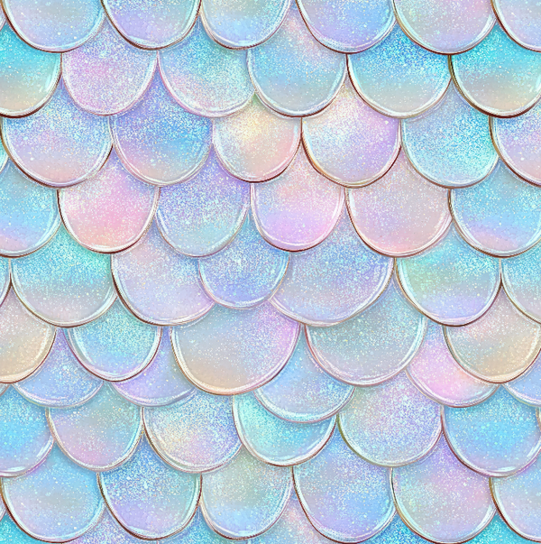 4520 Meerjungfrau Pastell Crazy ALLOVERPRINT