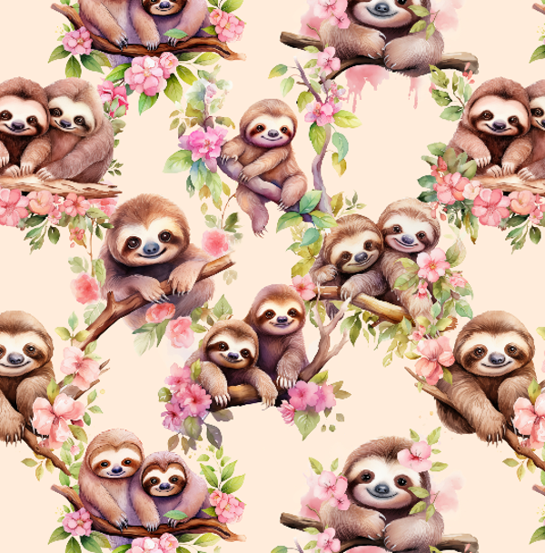 4587 Sloth Crazy ALLOVERPRINT