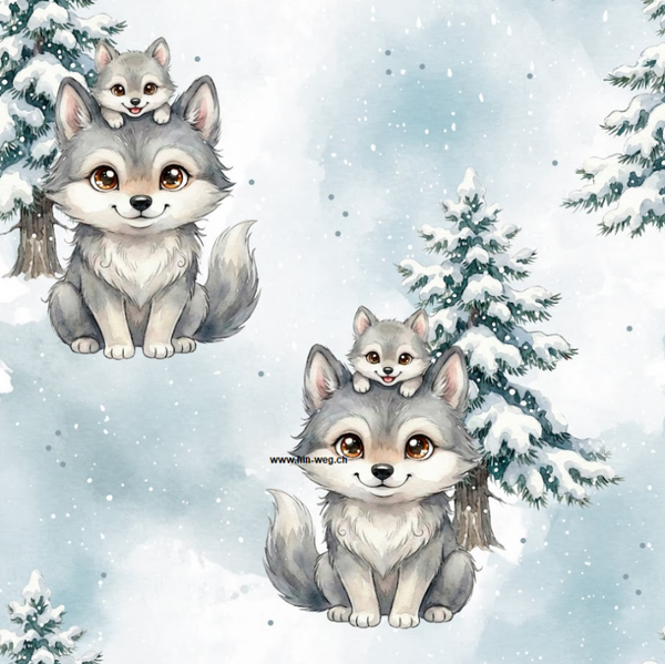 4610 Wolf Dad in Winter ALLOVERPRINT