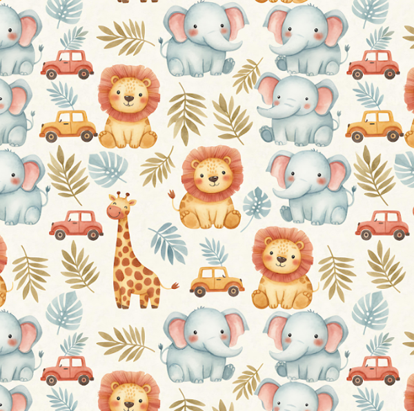 4621 DschungelTiere ALLOVERPRINT