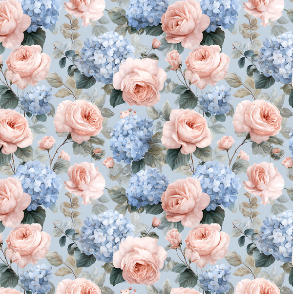 4641 Blumen rosa/blau ALLOVERPRINT