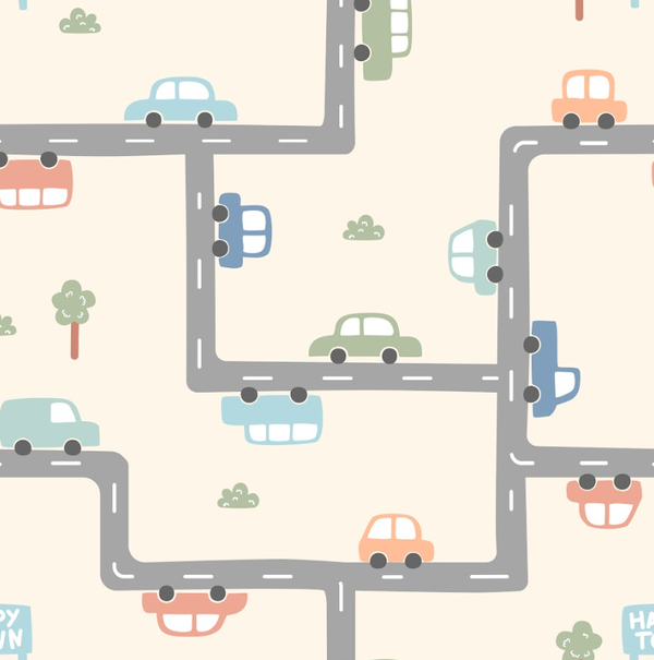 4555 Strasse hellgelb ALLOVERPRINT