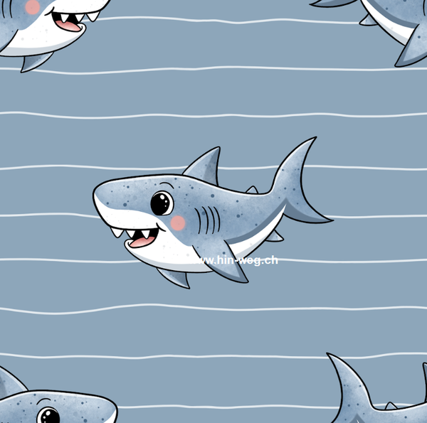 4799 Weisser Hai ALLOVERPRINT