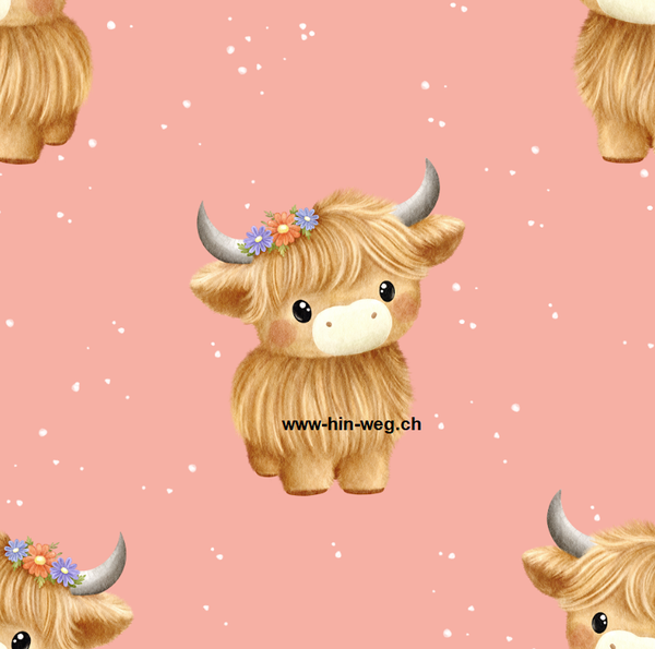 4802 Highland Girl Polly rosa ALLOVERPRINT