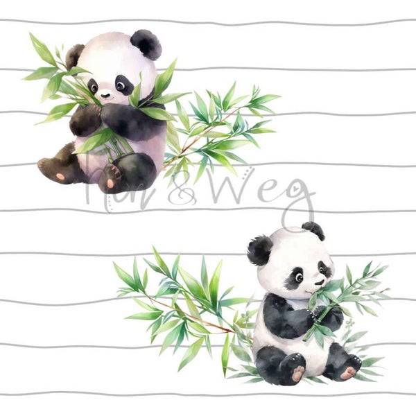 5029 Panda Weiss  ALLOVERPRINT