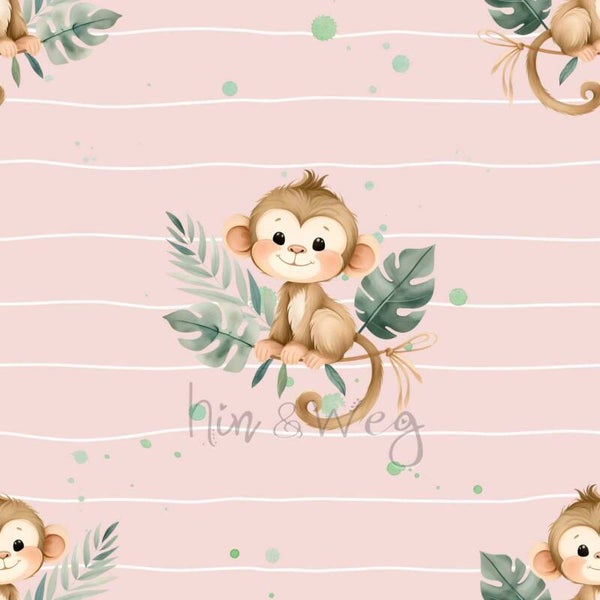 5033 Äffli  Rosa ALLOVERPRINT