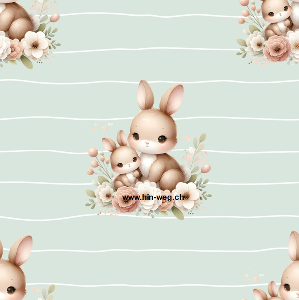 5054 Hasenherz Mint ALLOVERPRINT