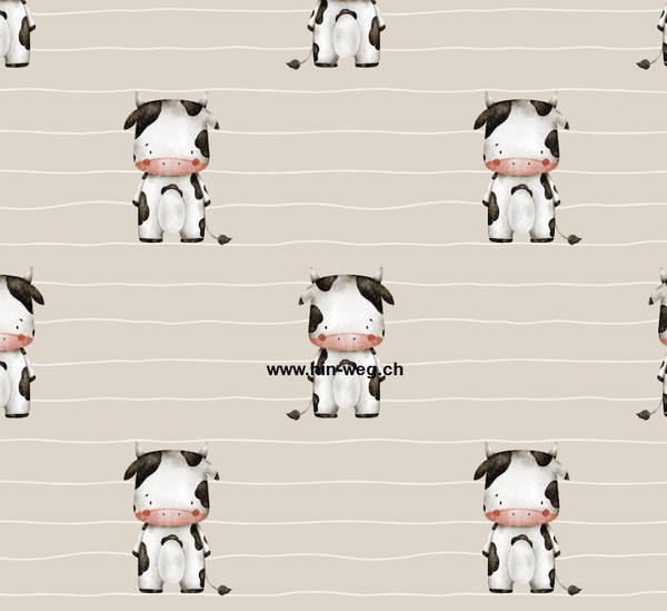 694 Cow Beige ALLOVERPRINT