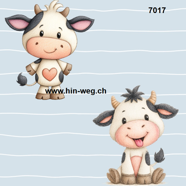 7017  Chälbli blau ALLOVERPRINT