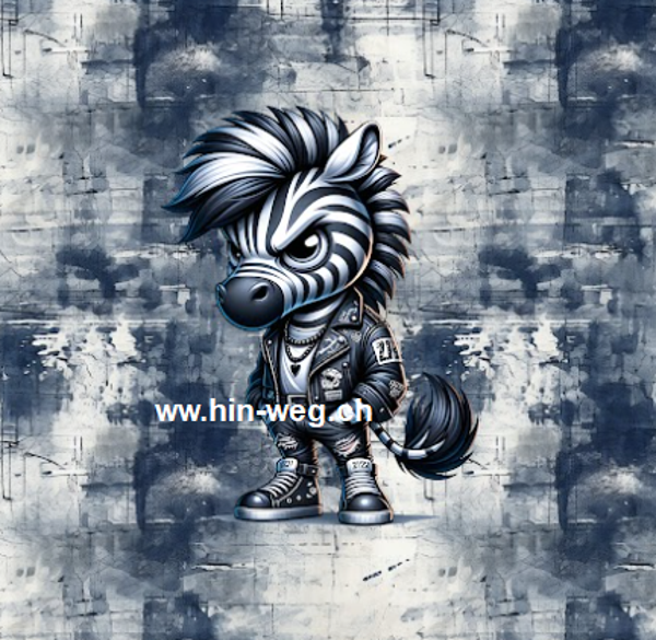 744 Zebra Grunge PANEL MIT KOMBI