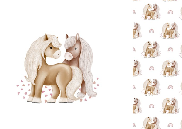 746 Pferde Weiss PANEL