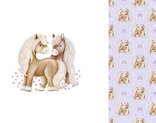 747 Pferde Lila PANEL