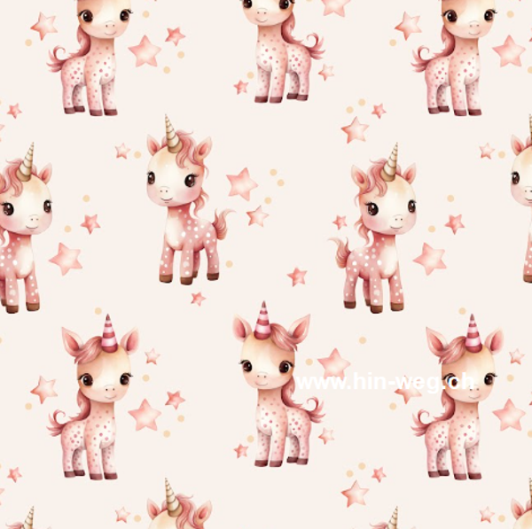 825 Einhorn Rosa ALLOVERPRINT