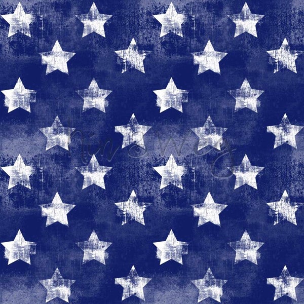9103 Stars Grunge Blau ALLOVERPRINT