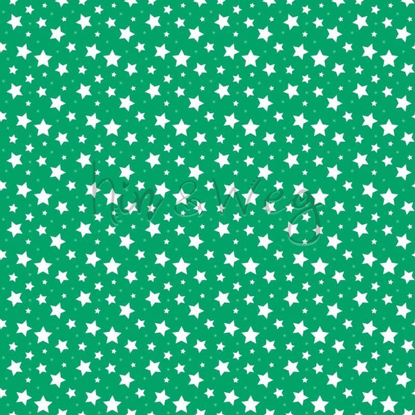 9133 Sterne Mixed Grün ALLOVERPRINT