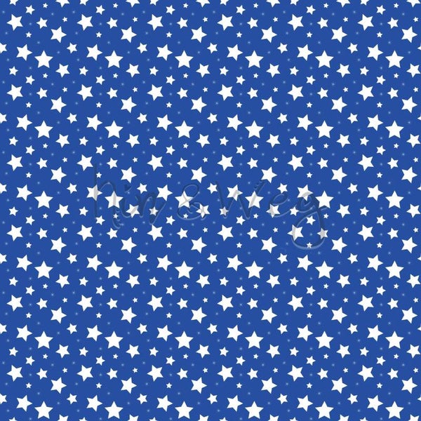 9181 Sterne Mixed dunkelblau ALLOVERPRINT