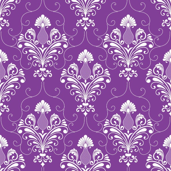9184 Damask violett  ALLOVERPRINT