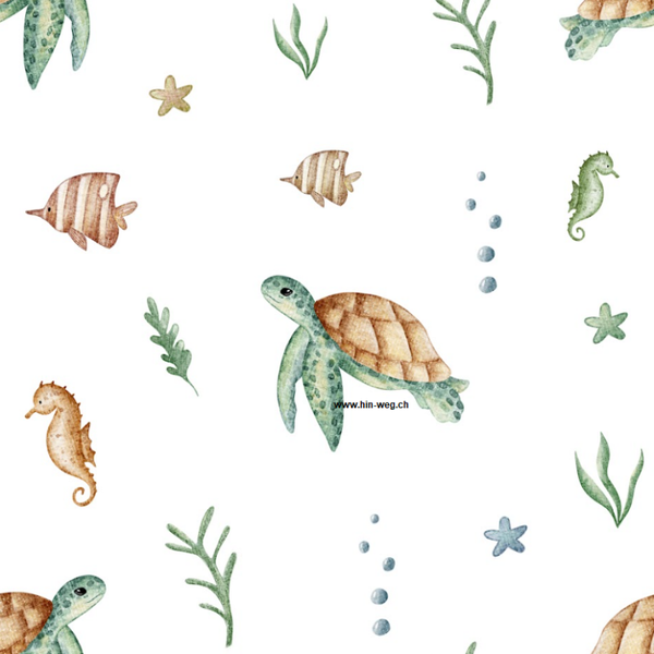 936 Mini-Schildkröte weiss  ALLOVERPRINT