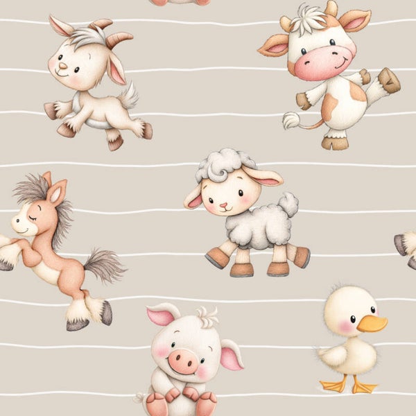 4109 BuurehofTierli Beige ALLOVERPRINT