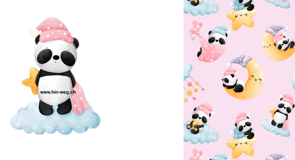 212 Panda Rosa Wolke PANEL