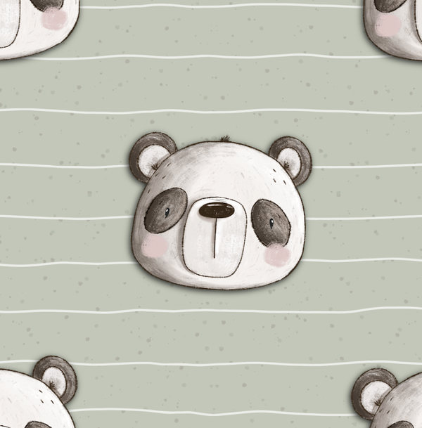 930 Panda Kopf grün