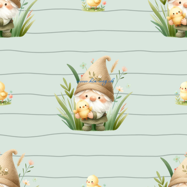 5011 Zwerg Pieps Grün ALLOVERPRINT