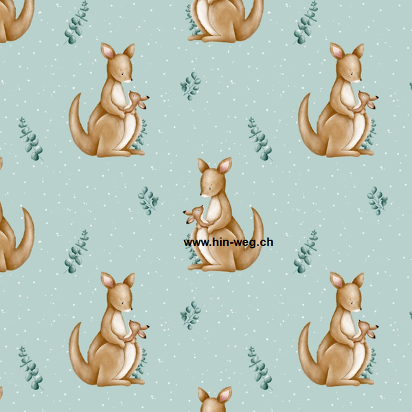 669 Känguruh Mint ALLOVERPRINT