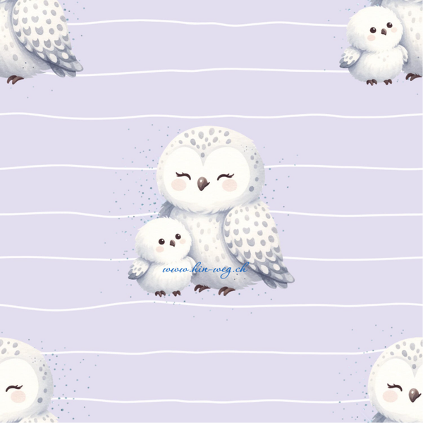 5008 Schneeeule Ilvy Lila ALLOVERPRINT