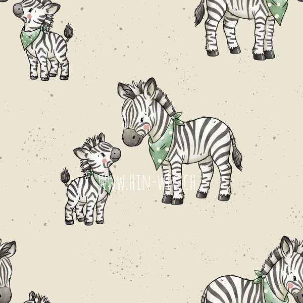2502 Zebra Family Beige ALLOVERPRINT