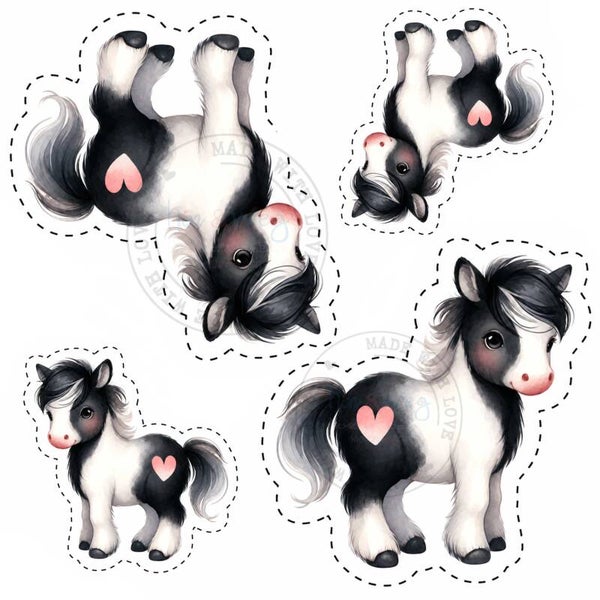 K6 Pony Herzli Kuscheltier-Panel