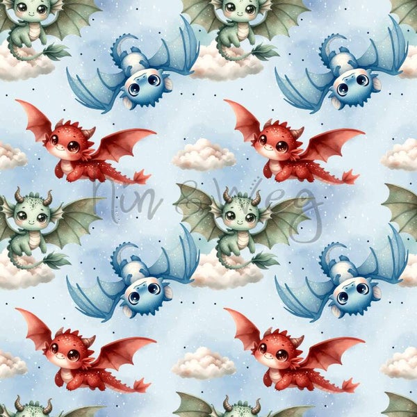 1524 DragonsColor Blue ALLOVERPRINT