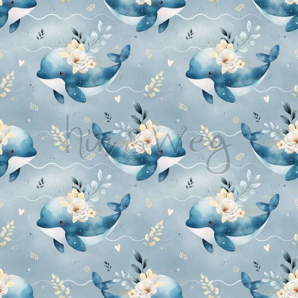 1906 FlowerWhale blau ALLOVERPRINT