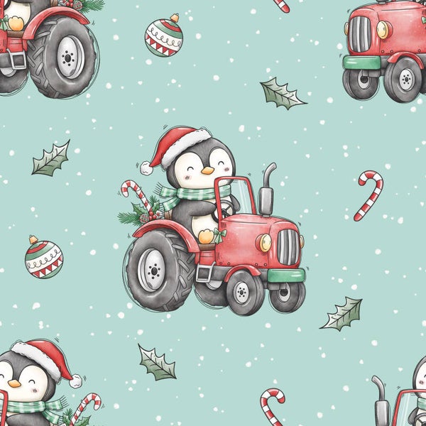 4156 Pinguin-Traktor ALLOVERPRINT