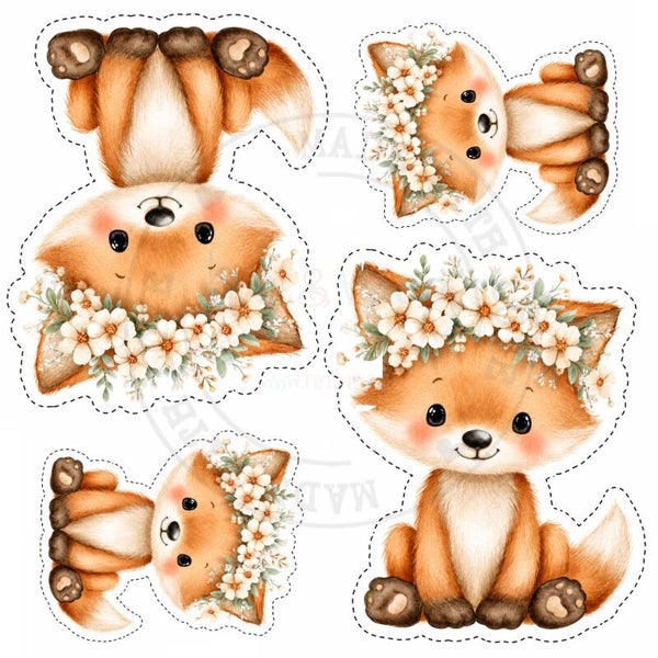K25 Blumenfuchs Kuscheltier-Panel