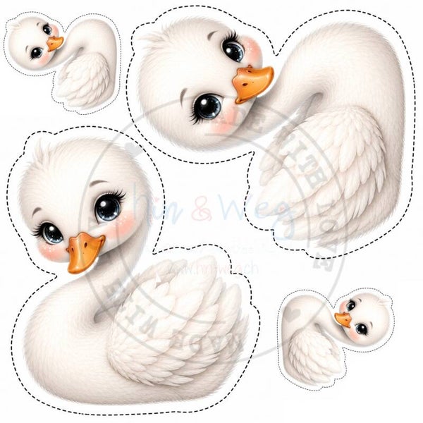 K63 Schwan Kuscheltier-Panel