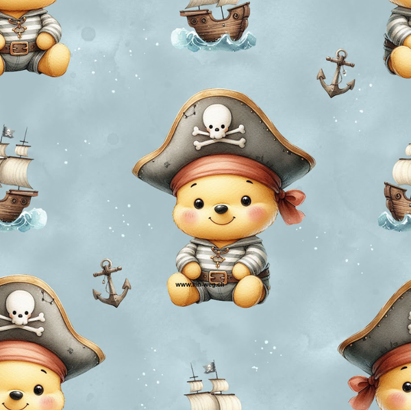 1671 Winnie Pirat blau ALLOVERPRINT