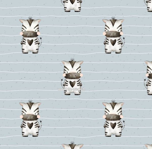 947 Zebra Herzbauch Blau ALLOVERPRINT