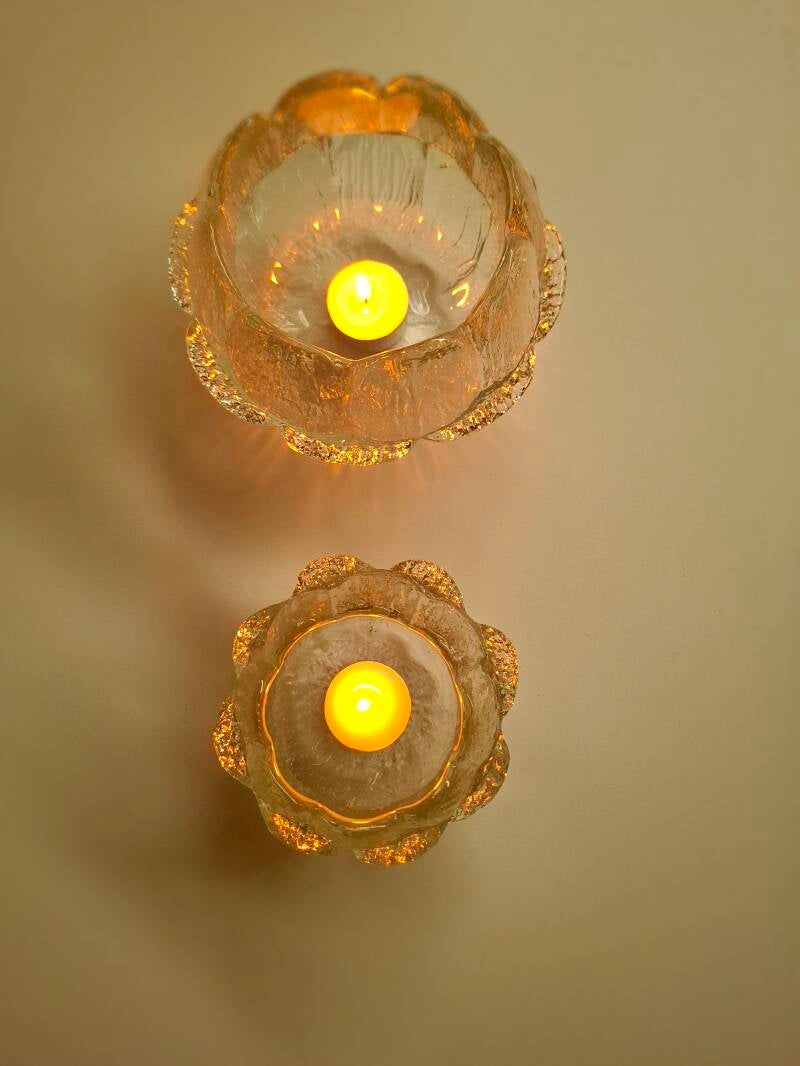 Vintage waterlelie Holmegaard Glazige Loodjes