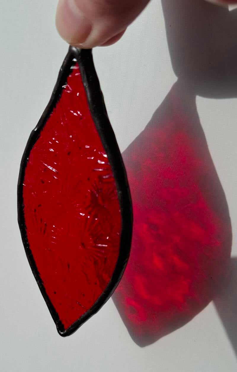 glas in lood kerstpegel glazige loodjes