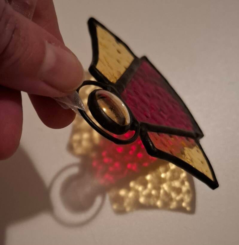 glas in lood engel rood Glazige Loodjes