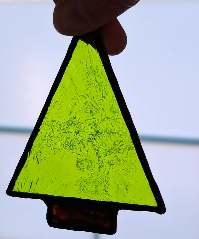 Glas in lood kerstboom Glazige Loodjes