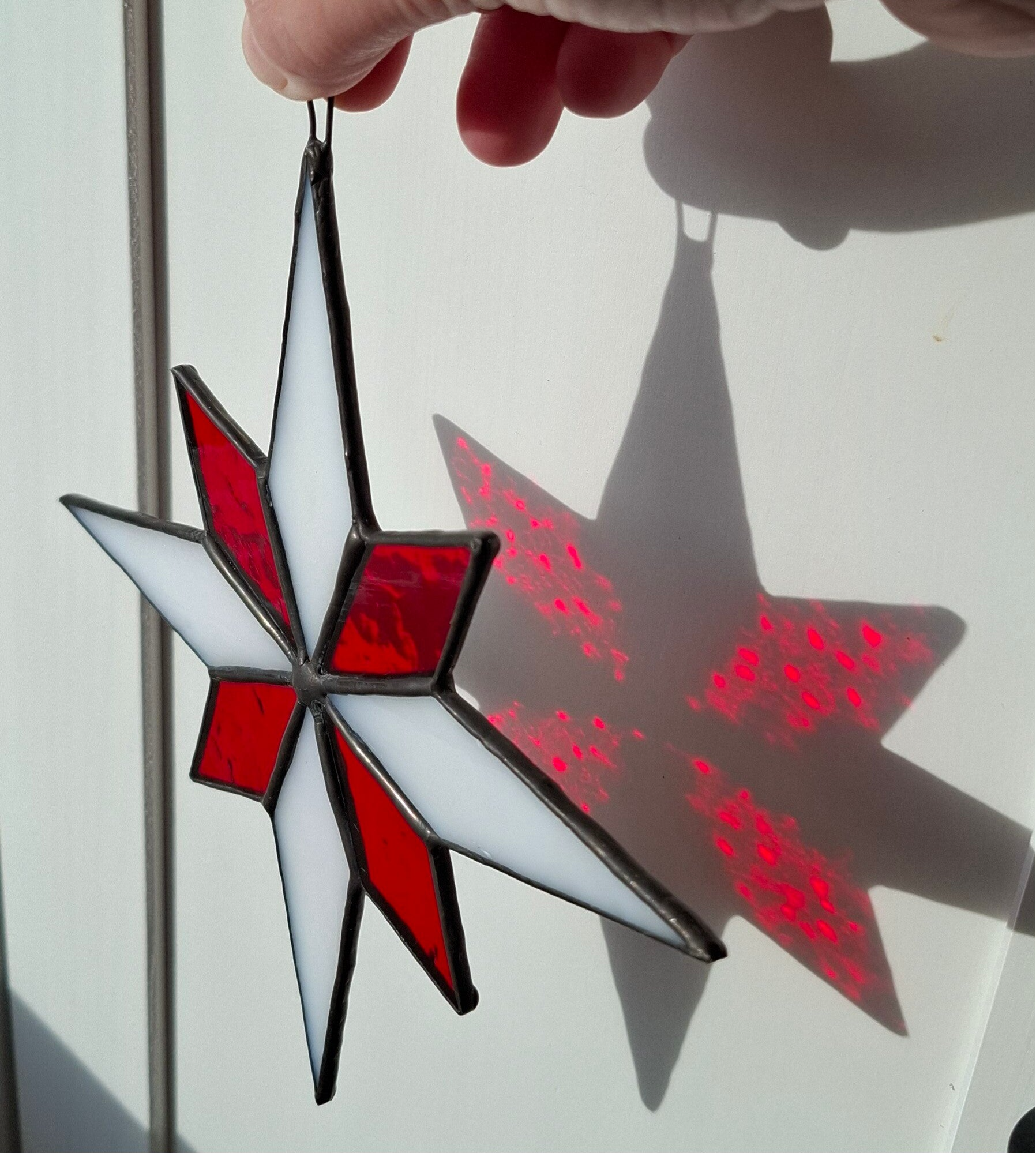 Glas in lood ster kerst glazige loodjes