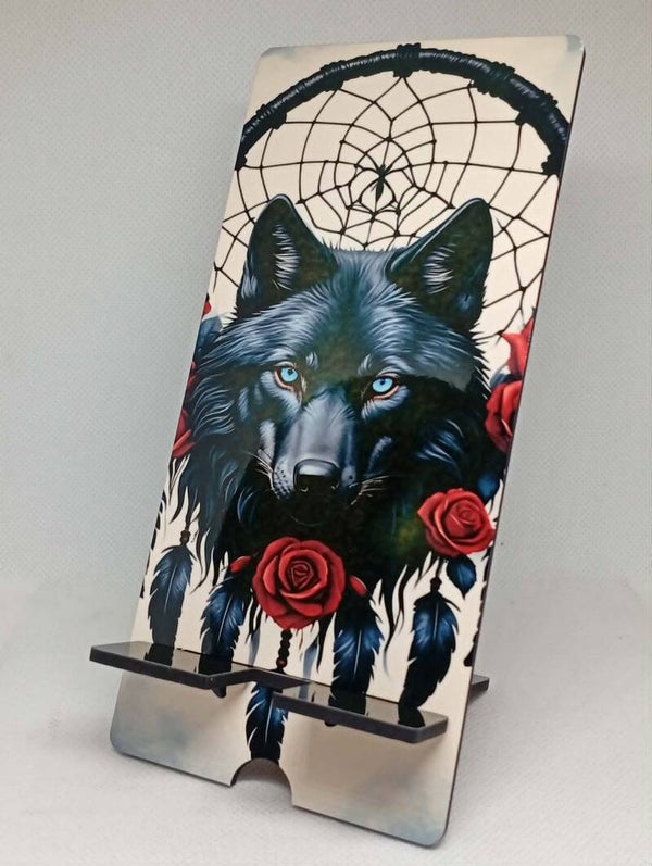 Support Téléphone " Loup "