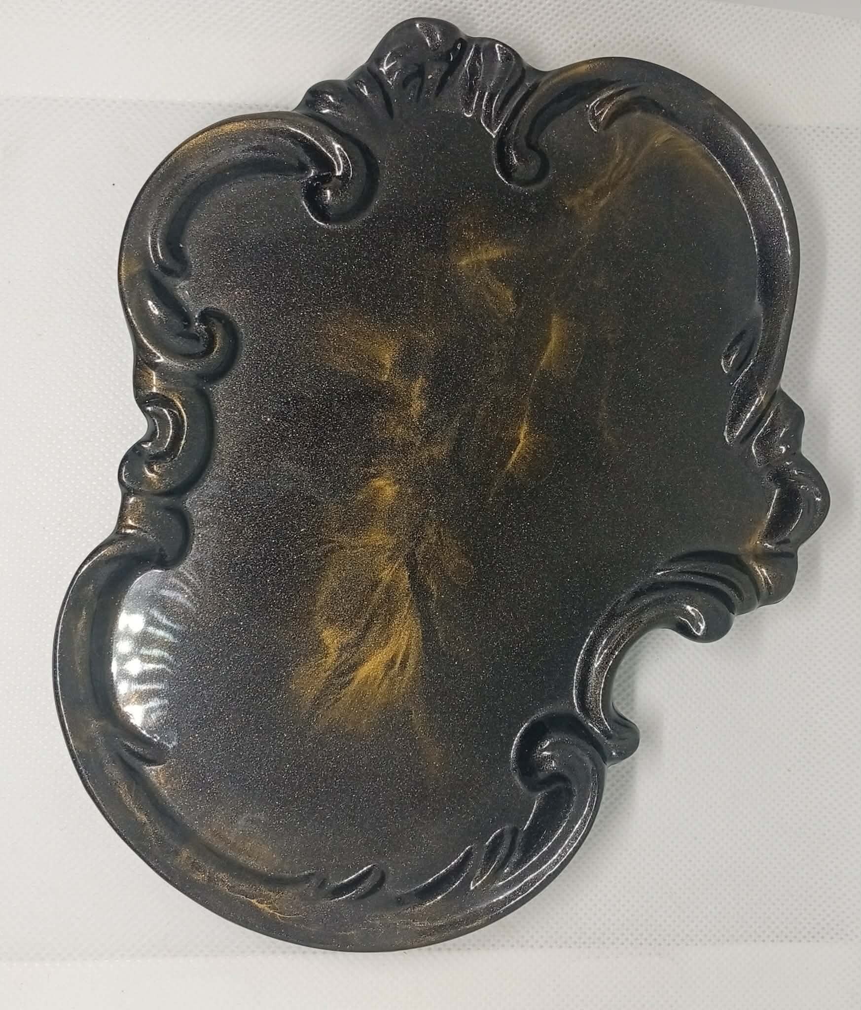 Vide-poche Noir et Or – Résine Époxy