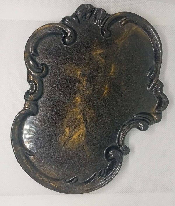 Vide-poche Noir et Or – Résine Époxy
