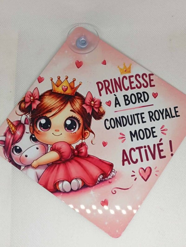 Plaque voiture " Princesse "